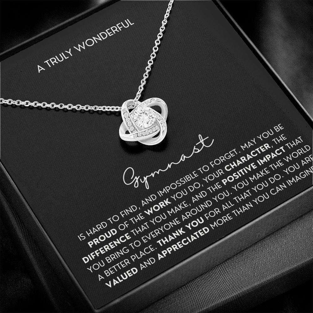 Gift For Gymnast 4 Love Knot Necklace