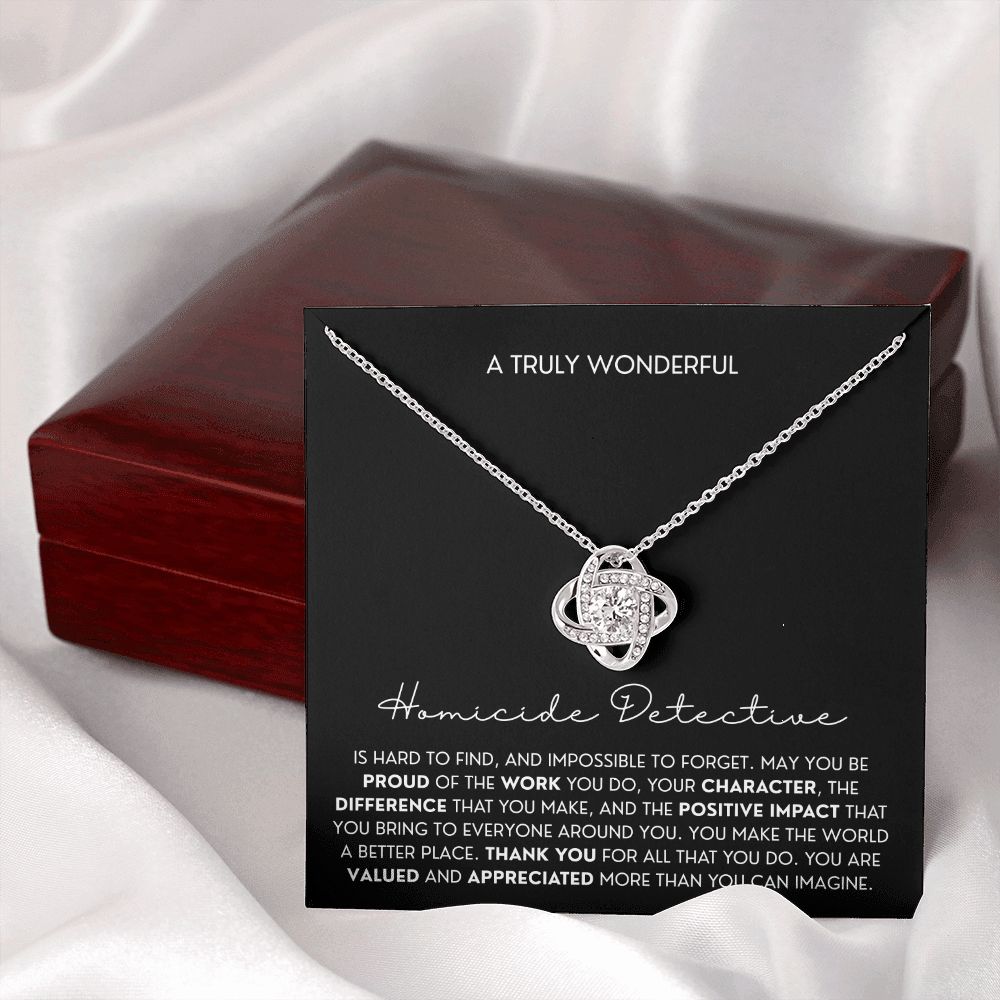 Gift For Homicide Detective 4 Love Knot Necklace