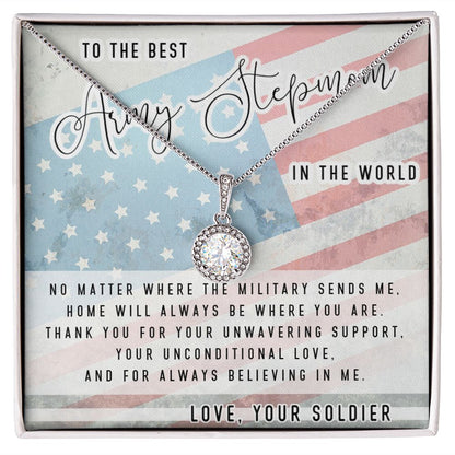 No Matter Where The Military Sends Me - [Eternal Hope Necklace] - Army Stepmom Gift
