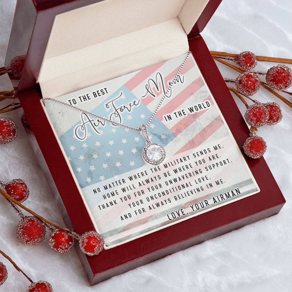 No Matter Where The Military Sends Me - [Eternal Hope Necklace] - Air Force Mom Gift