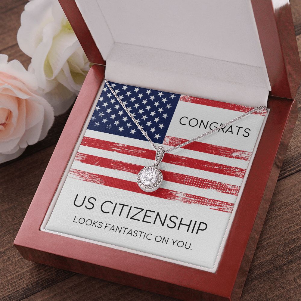 US Citizenship Looks Fantastic On You - Female Eternal Hope Necklace