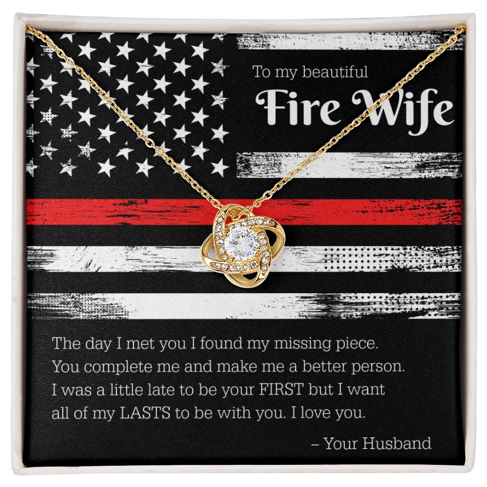The Day I Met You - Husband To Fire Wife Gift - Love Knot Necklace