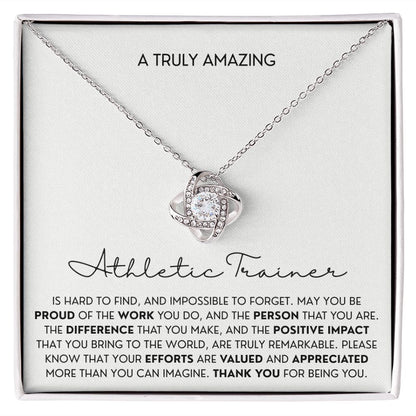 Gift For Athletic Trainer 5 Love Knot Necklace