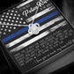 Police Officer Wife Gift - True Support Behind Blue Line - Love Knot Necklace