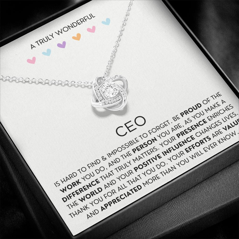 Gift For CEO 3 Love Knot Necklace
