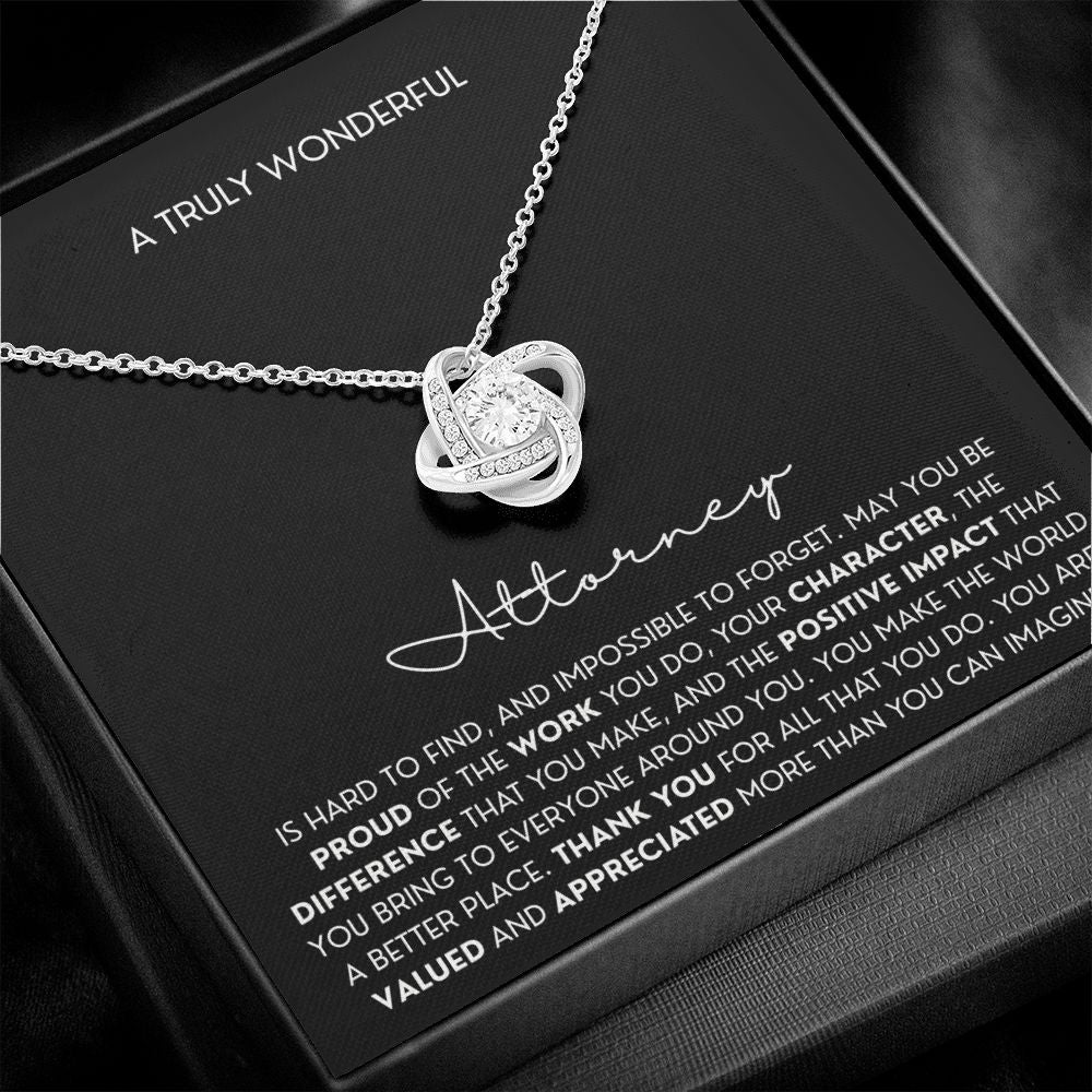 Gift For Attorney 4 Love Knot Necklace