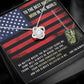 HOME WILL ALWAYS BE WHERE YOU ARE - MILITARY MOM GIFT - Love Knot Necklace