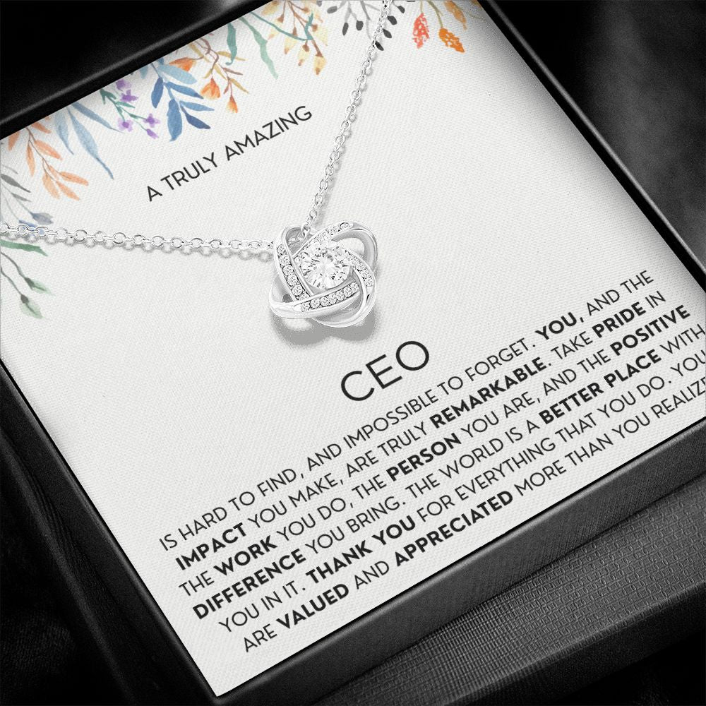 Gift For CEO 2 Love Knot Necklace