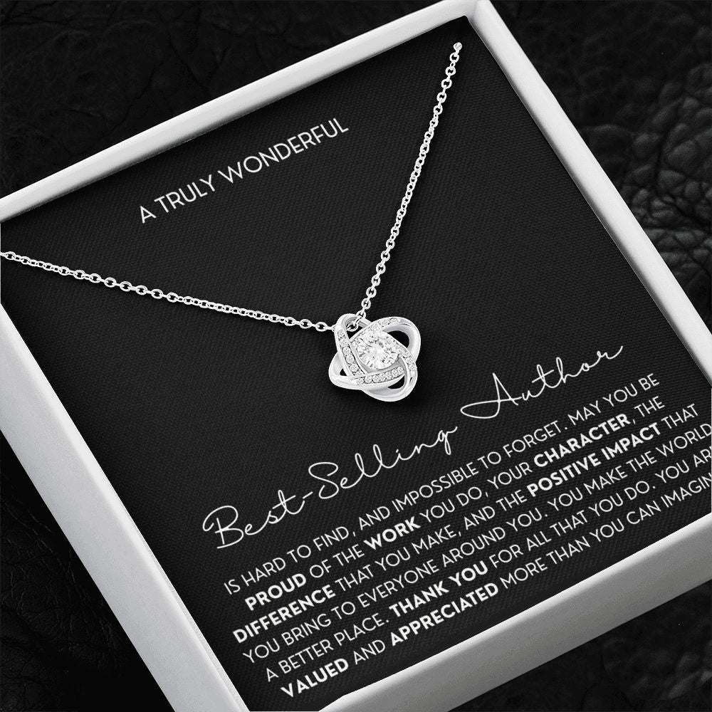 Gift For Best-Selling Author 4 Love Knot Necklace