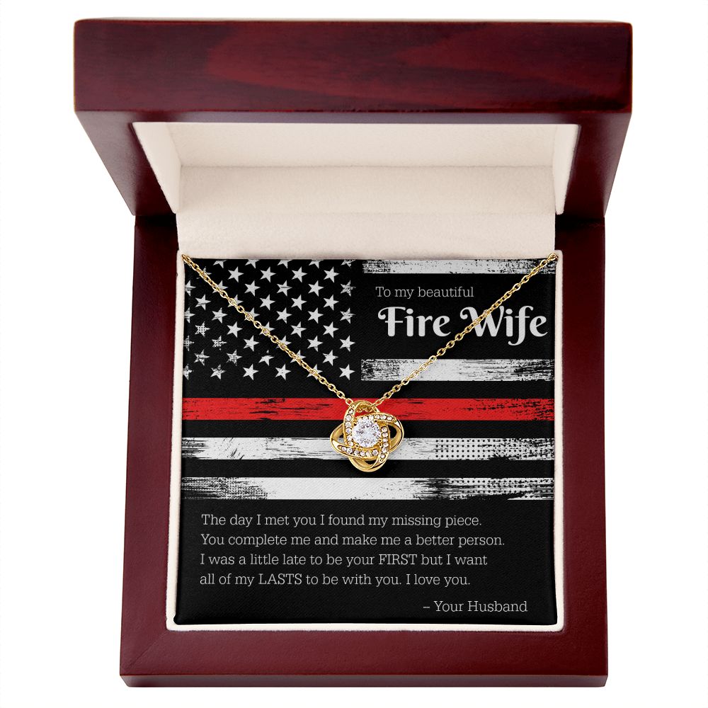 The Day I Met You - Husband To Fire Wife Gift - Love Knot Necklace