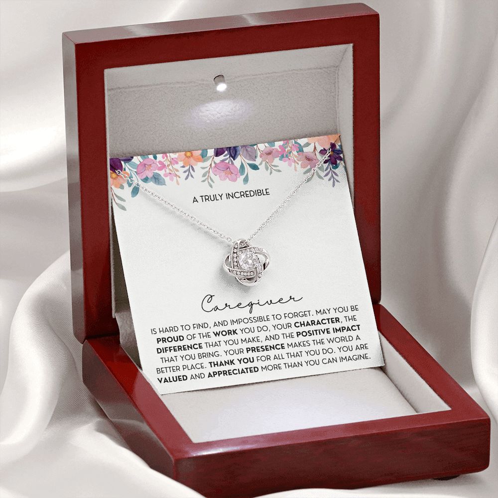 Gift For Caregiver 1 Love Knot Necklace
