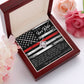 True support behind the red line (Firefighter To Wife Gift) Love Knot Necklace