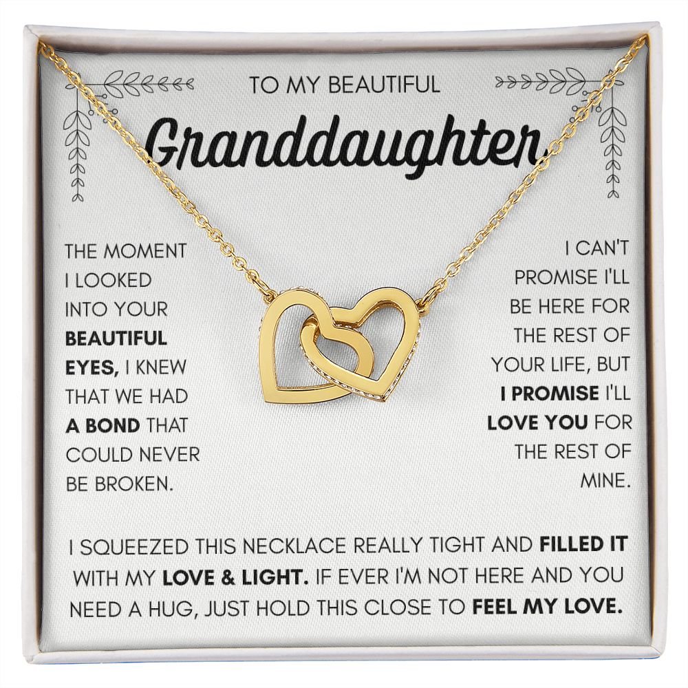 Granddaughter 5 Interlocking Hearts Necklace