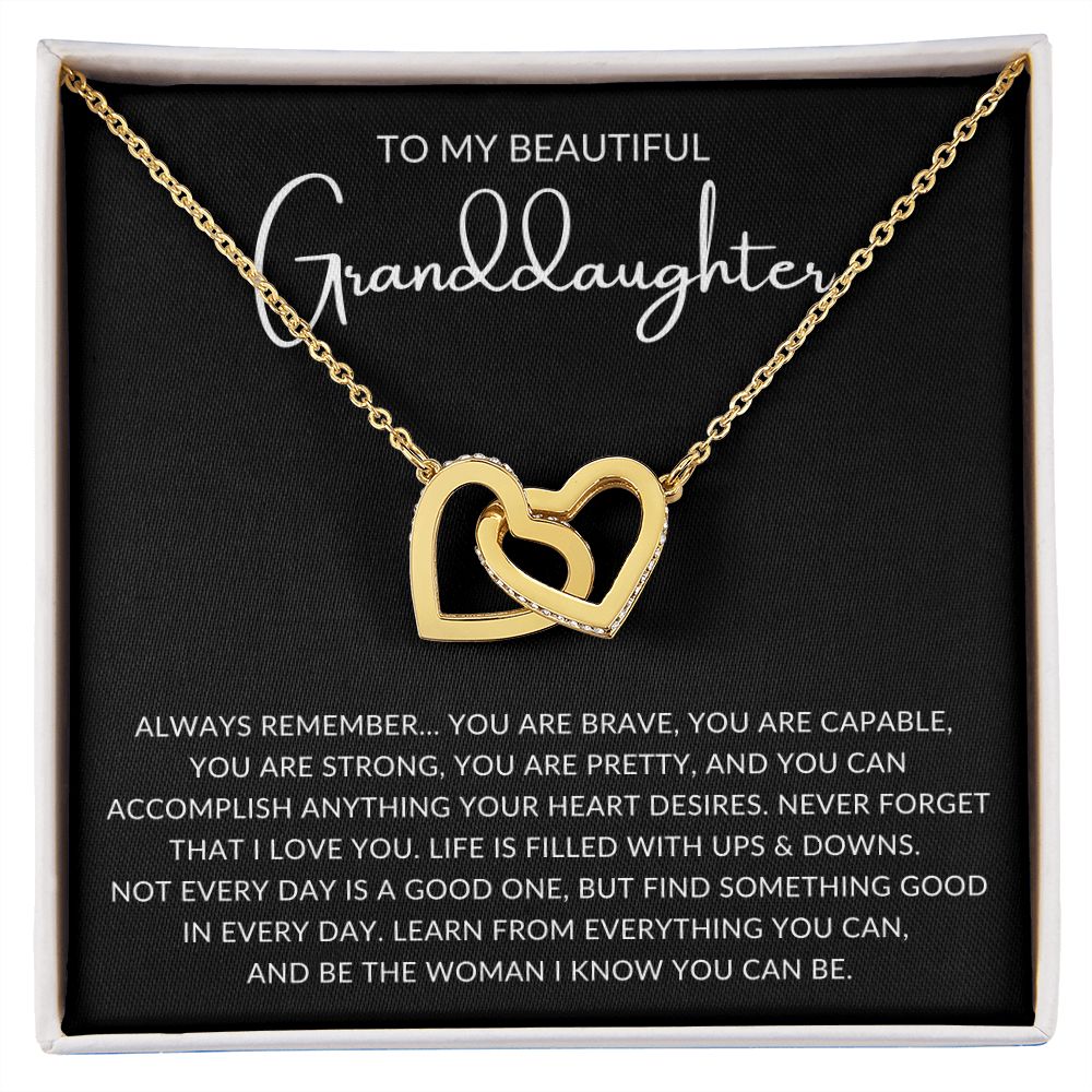 Granddaughter 4 Interlocking Hearts Necklace