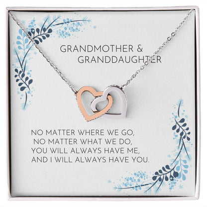 Granddaughter 13 Interlocking Hearts Necklace