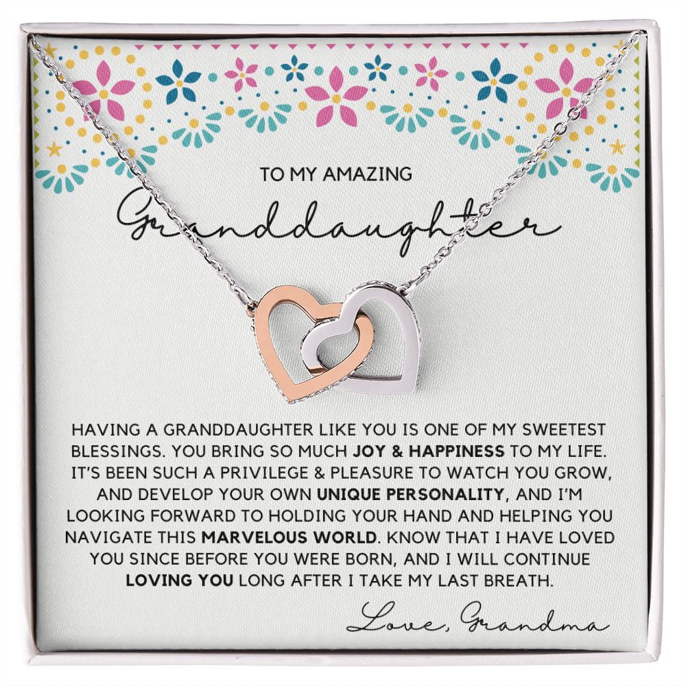 Granddaughter 25 - Interlocking Hearts Necklace