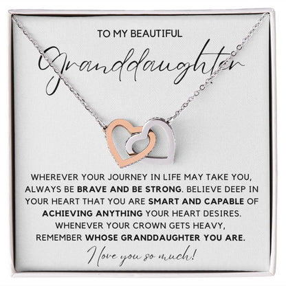 Granddaughter 1 Interlocking Hearts Necklace