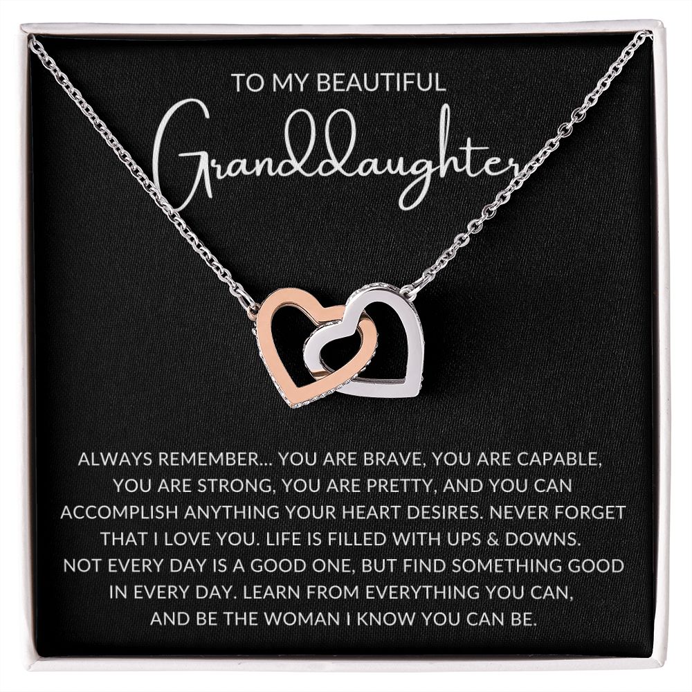 Granddaughter 4 Interlocking Hearts Necklace