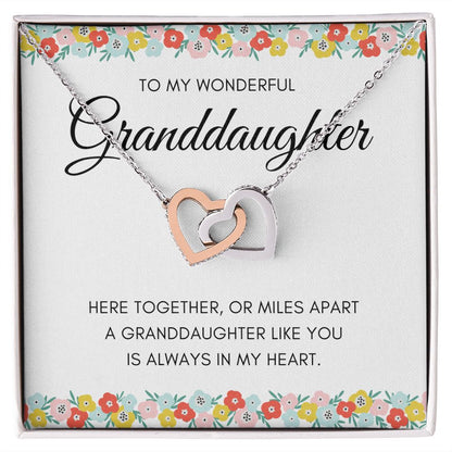 Granddaughter 14 - Interlocking Hearts Necklace