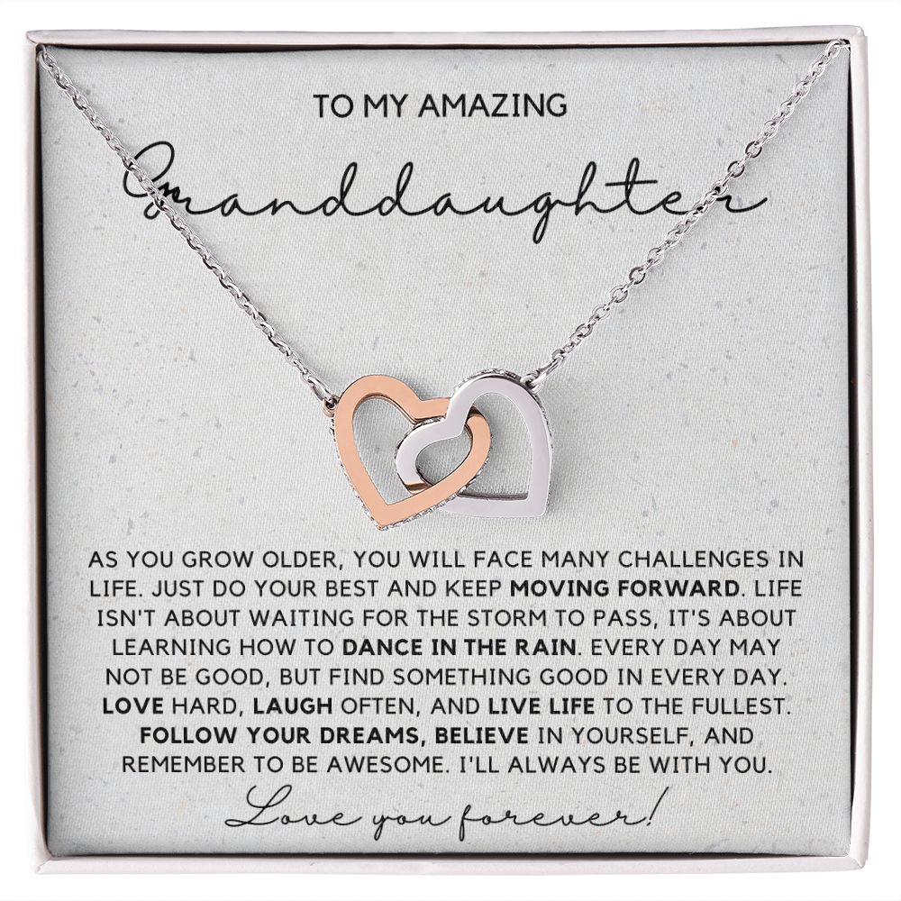 Granddaughter 6 Interlocking Hearts Necklace