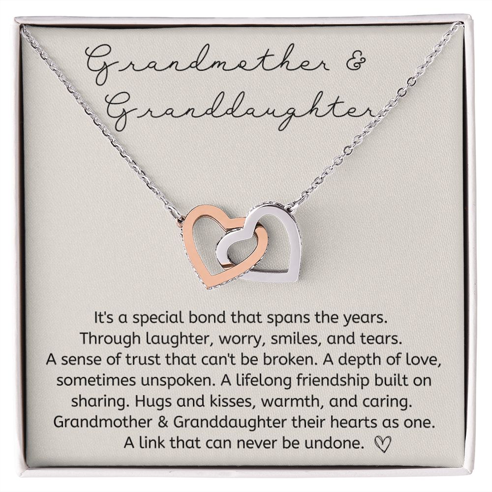 Granddaughter 8 Interlocking Hearts Necklace