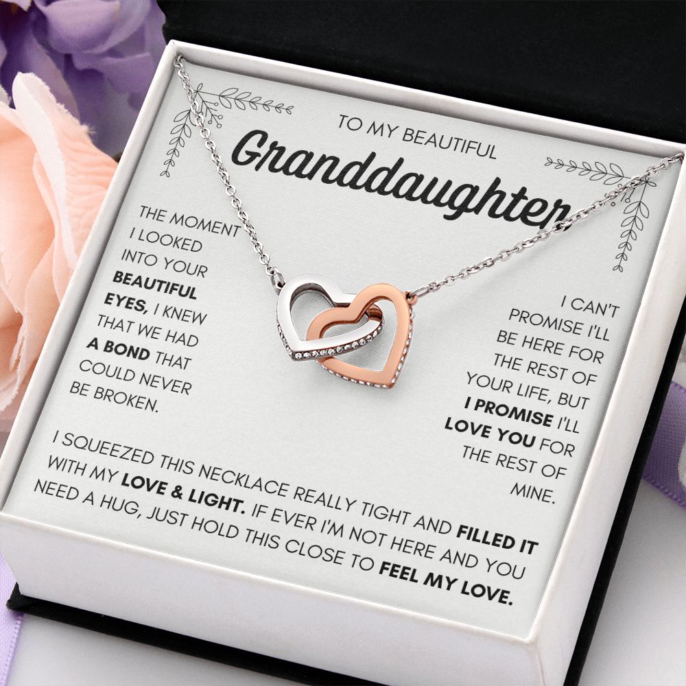 Granddaughter 5 Interlocking Hearts Necklace