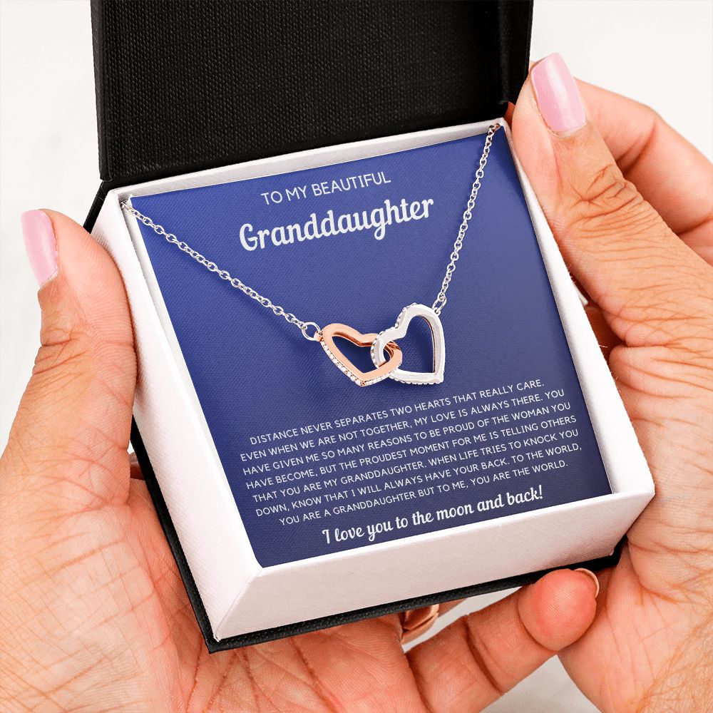 Granddaughter 10 - Interlocking Hearts Necklace