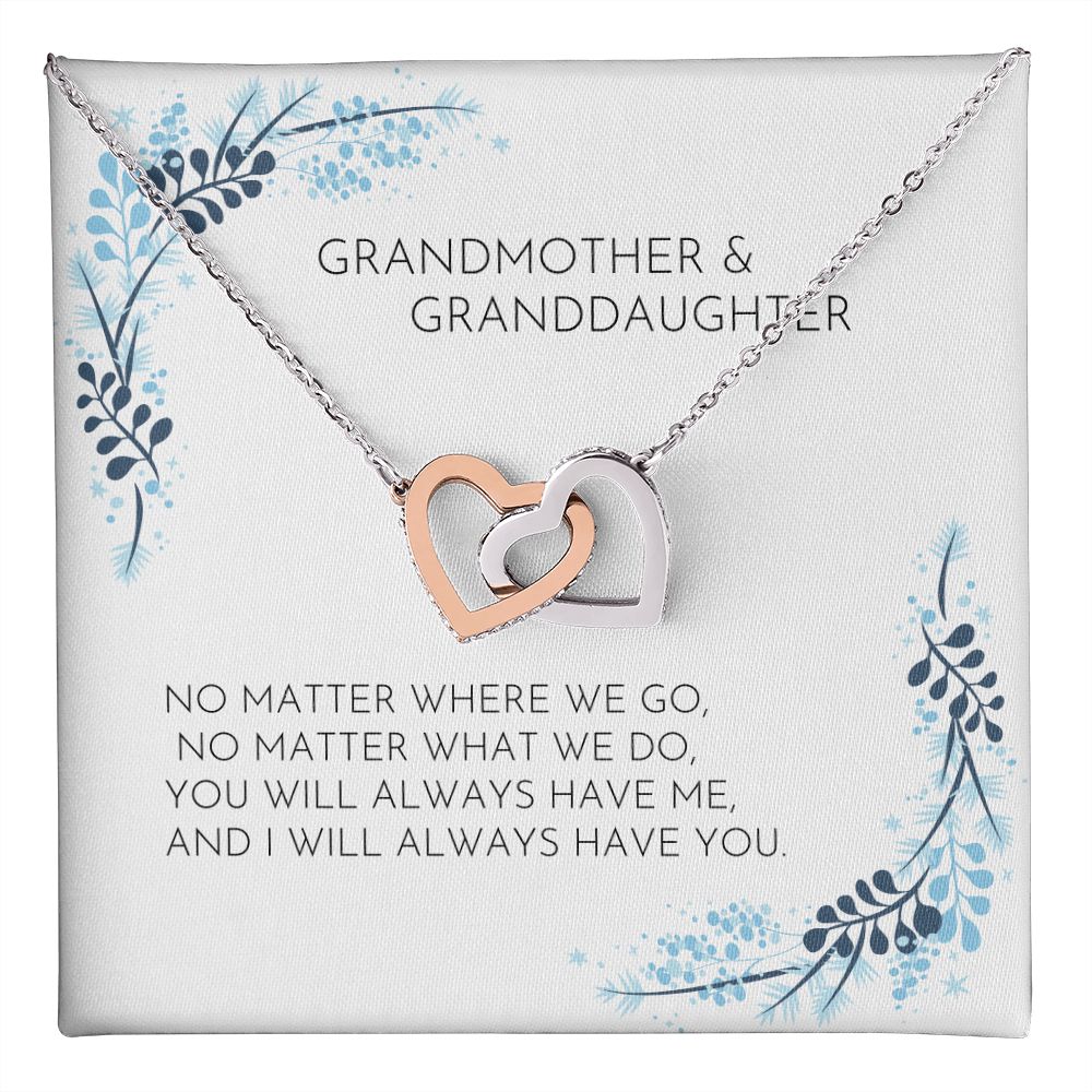 Granddaughter 13 Interlocking Hearts Necklace