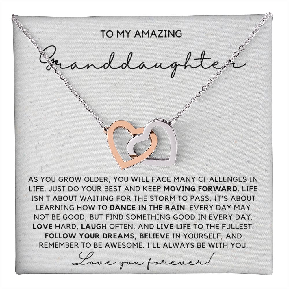 Granddaughter 6 Interlocking Hearts Necklace