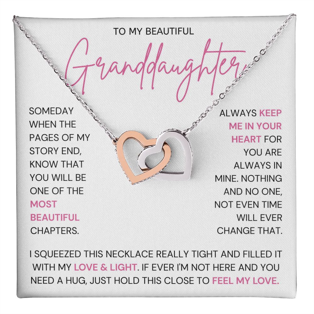 Granddaughter 9 Interlocking Hearts Necklace