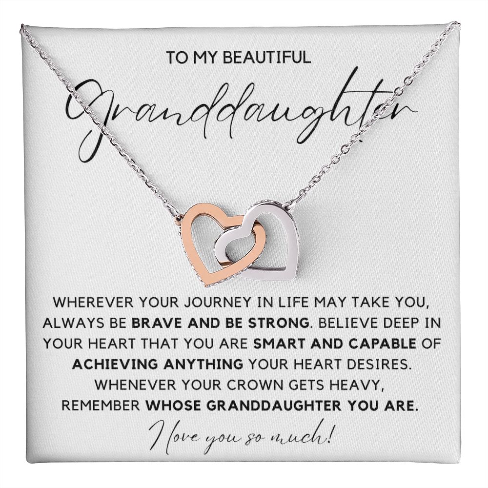 Granddaughter 1 Interlocking Hearts Necklace