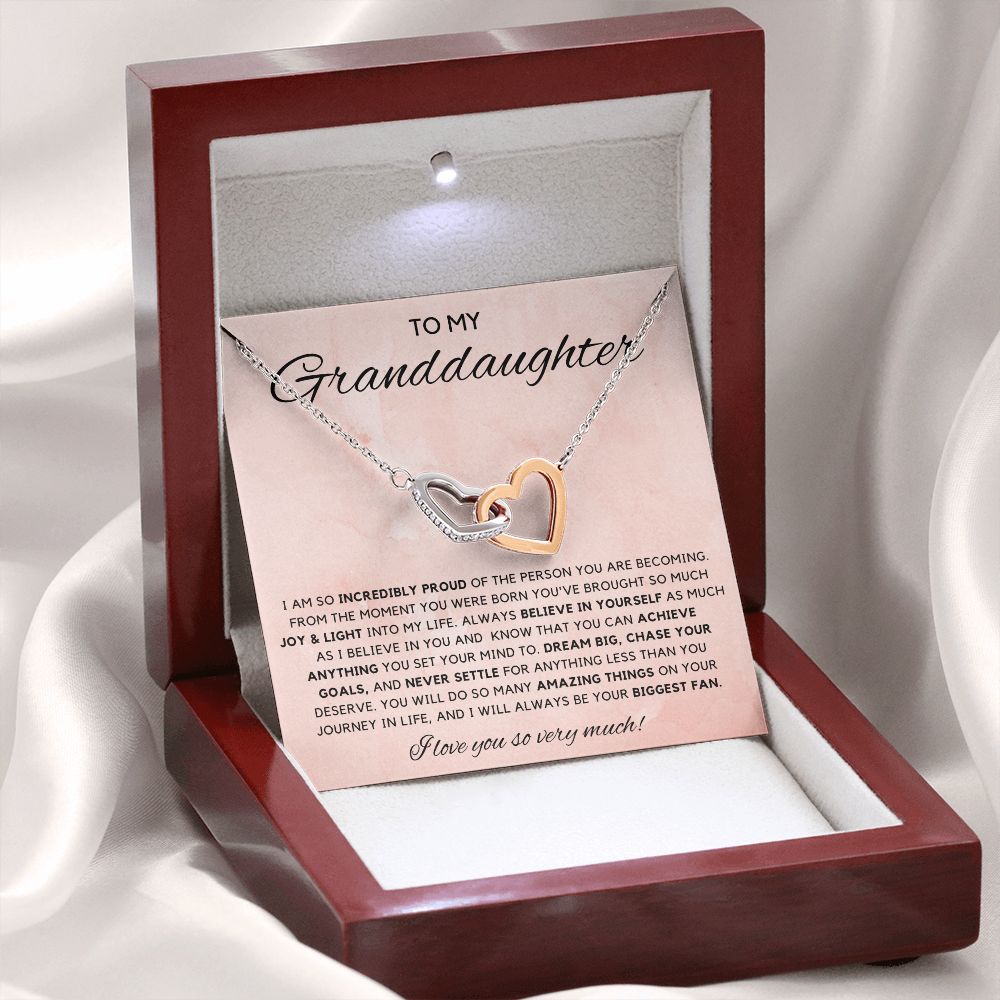 Granddaughter 3 - Interlocking Hearts Necklace