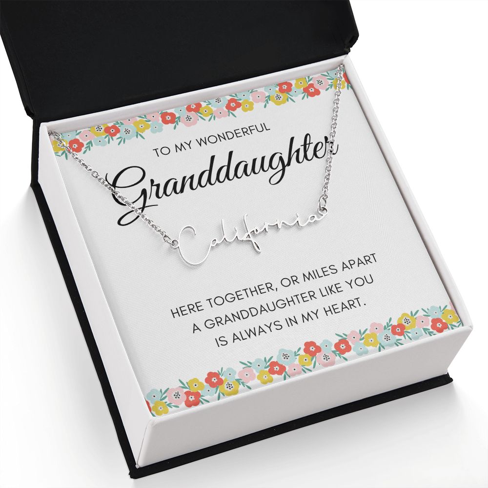 Granddaughter 14 - Signature Name Necklace
