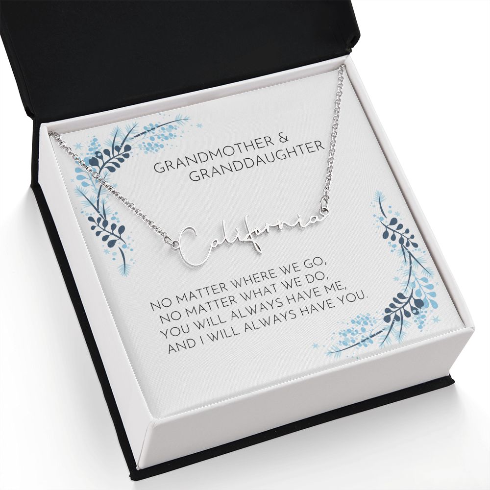 Granddaughter 13 - Signature Name Necklace