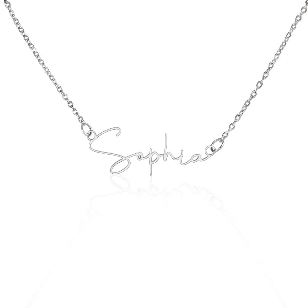 Granddaughter 14 - Signature Name Necklace