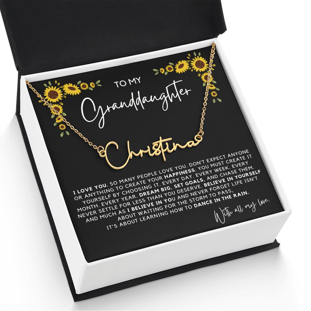 Granddaughter 20 - Signature Name Necklace