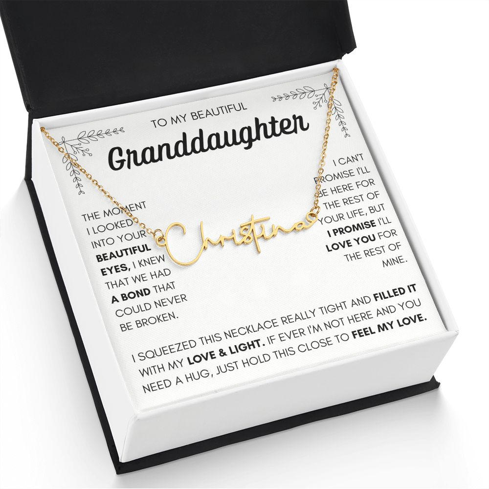 Granddaughter 5 - Signature Name Necklace