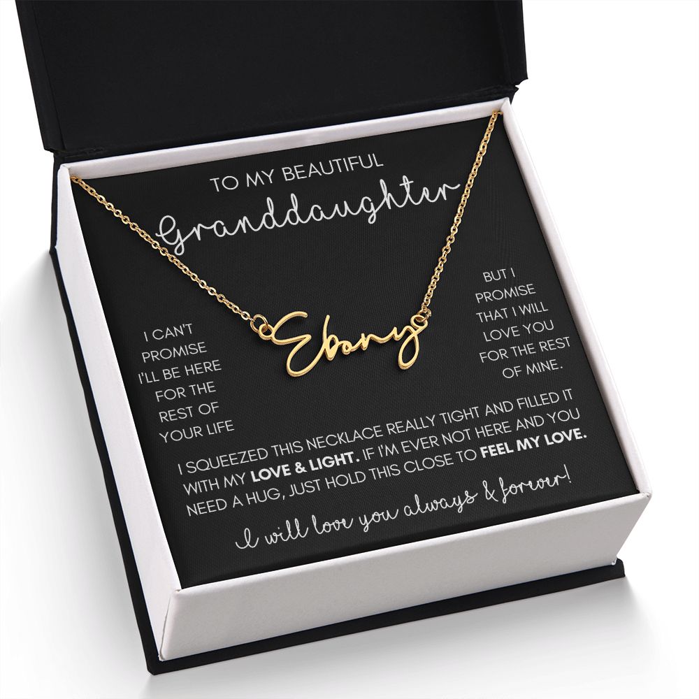 Granddaughter - Signature Name Necklace