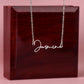 Granddaughter 12 - Signature Name Necklace