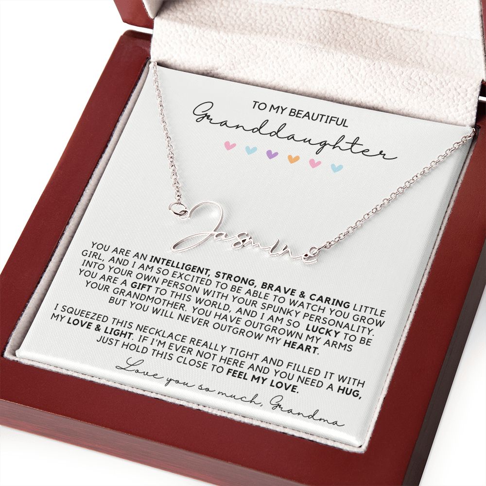 Granddaughter 19 - Signature Name Necklace