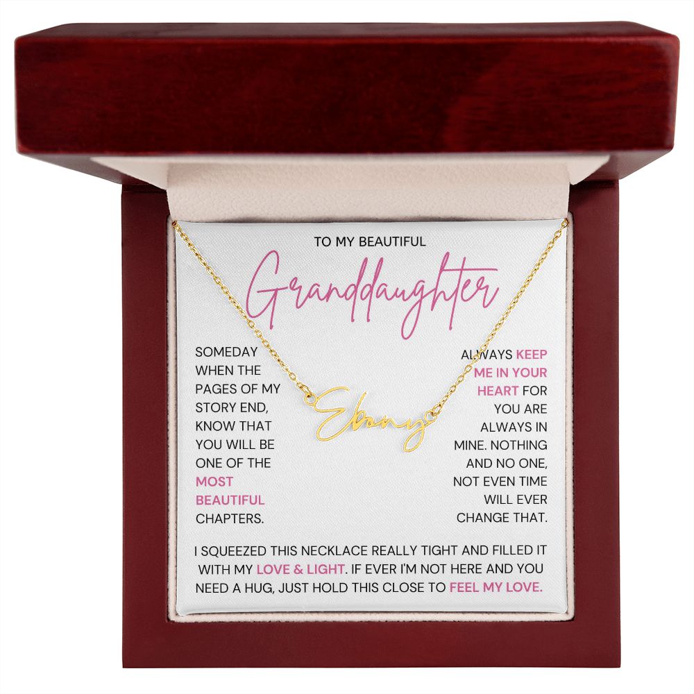 Granddaughter 9 - Signature Name Necklace