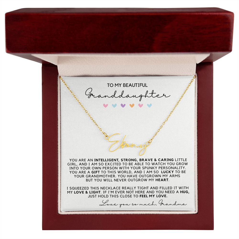 Granddaughter 19 - Signature Name Necklace