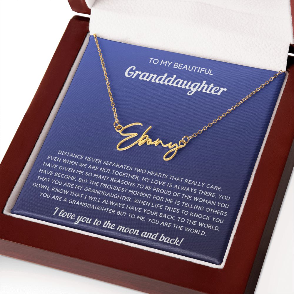 Granddaughter 10 - Signature Name Necklace