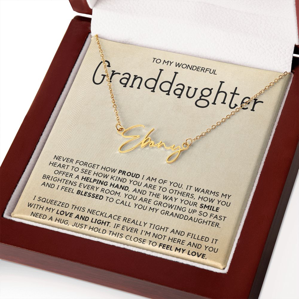 Granddaughter 11 - Signature Name Necklace